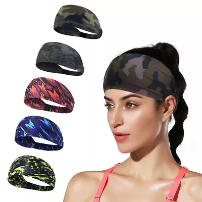 Sports Headbands Yoga Tennis Sweat Sweatband Hair Cycling Headband For Men Women • $2.99