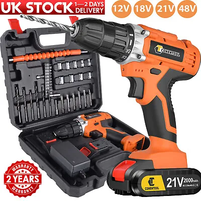 12/18/21/48V Electric Screwdriver Cordless Drill Set With Battery+Charger • £22.87