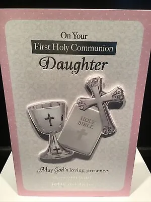 First Holy Communion Daughter  Card Verse Modern (9  X 6 ) Large 1st • £3.49