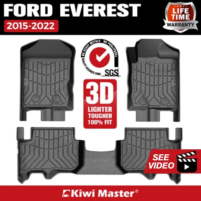 $139.95 • Buy Kiwi Master 3D TPE Car Floor Mats Liner Fit Ford Everest 2015-2022