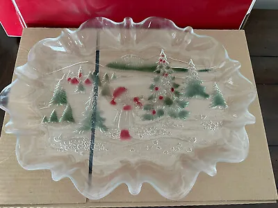 Mikasa Holiday Landscape 17  Oval Canapé Platter  With Original Box • $49.99