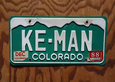 1988 Colorado Cayman Key Man Vanity License Plate  KE - MAN • $29.99