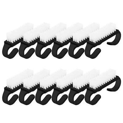 12Pcs Nylon Nail Brush With Curved Handle - Manicure Cleaning Tools • $8.99