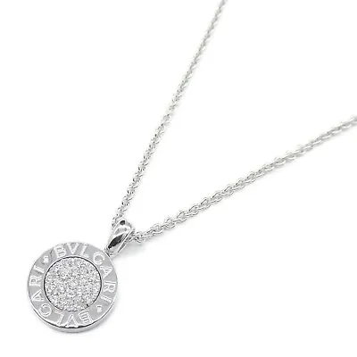 $1696 • Buy BVLGARI Diamond Necklace 18KWG WhiteGold Used Pendant Women