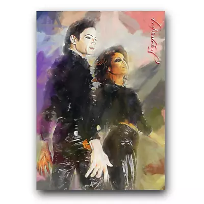 Michael Jackson & Janet Jackson #3 Art Card Limited 15/50 Vela (Celebrities -) • $5.99