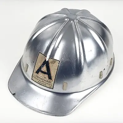 $99.99 • Buy Vintage - Apex - Aberthaw Construction Boston - Aluminum Safety Helmet Hard Hat