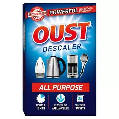 Oust All Purpose Descaler Sachets - Kettles Irons Limescale Remover • £1.90