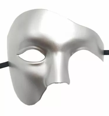 Dress MENS Venetian Mask MASQUERADE Phantom Half Face Mask PROM BALL Fancy • £11.99