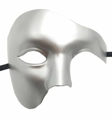 Fancy MENS Dress Venetian Mask MASQUERADE Phantom Half Face Mask PROM BALL • £11.99