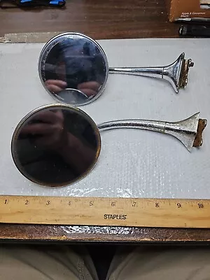 PAIR OF Hot Rod Curved Arm Door Edge Peep Mirror- 4  Flat Lens • $39