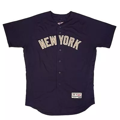 Mens MLB New York Yankees Authentic On Field Flex Base Jersey - Navy Wordmark • $79.99