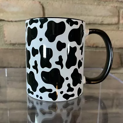 Coffee Mug - 12 Oz Cow Print Coffee Mug New - Black & White - Gift For Men/Women • $8