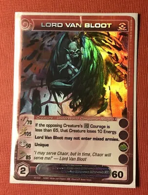 $85 • Buy Chaotic Card - Lord Van Bloot 1st Edition - Dawn Of Perim - Ultra Rare