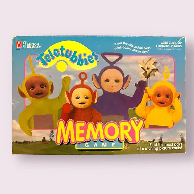 Teletubbies Memory Matching Game Vintage 1998 Milton Bradley COMPLETE In Box • $14.50