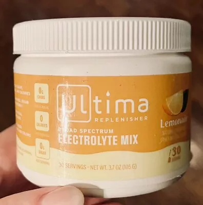 Ultima Replenisher Electrolyte Powder Mix LEMONADE 30 Servings Ex 8/25 • $22.85