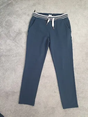 Laura Ashley Casual Trousers Joggers Lounge Drawstring Navy  Pink UK 8 • £5