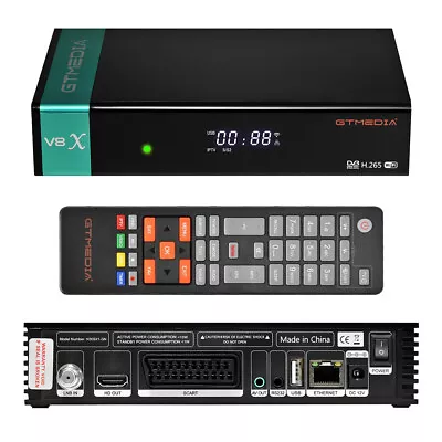 GTMEDIA V8X FTA Satellite Receiver DVB-S/S2/S2X Wifi H.265 HD Decoder PVR TV Box • $39.99