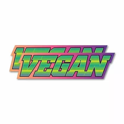 Vegan Colorful Text Sticker Decal Vegan Plant Vegetarian Food Laptop Planet • $5.99