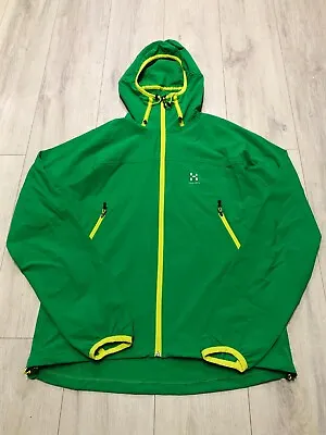 Mens Haglofs Boa Hooded Outdoor Stretch Softshell Jacket Hiking Mountain Coat XL • £85.80