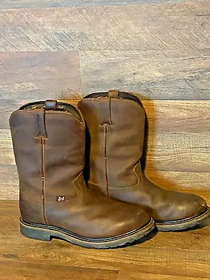 Justin Work Boots Men's Size 10.5D Brown Leather Insulated WK4980 • $53.44