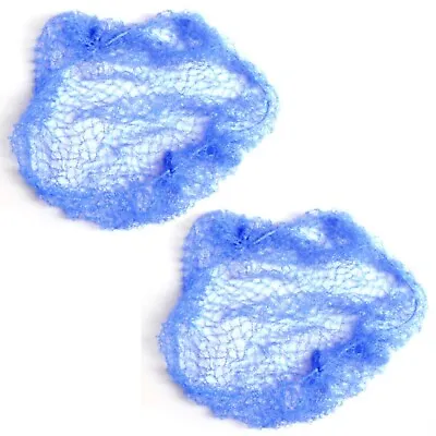 2 X BLUE SLUMBER NETS Hair Bun Cover Sleep Catering Dance Elastic Stretch Snood • £3.78