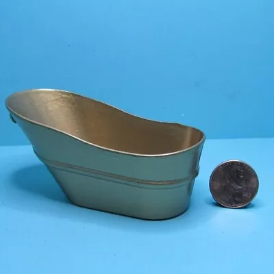 Dollhouse Miniature Old Fashion Wash Tub In Metal Brass ColorB0709 • $4.94