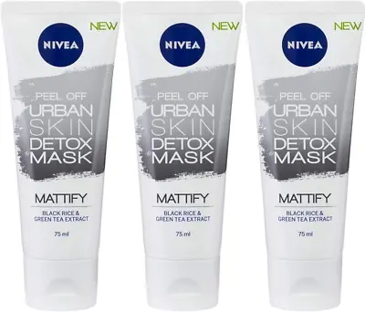 £6.50 • Buy 3 X Nivea Peel Off Urban Skin Detox Face Mask, 75ml
