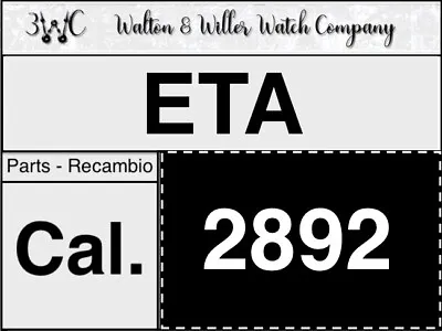 Nos 1 PC Eta 2892 Original Parts Vintage Genuine Replacement Original New • $8.92