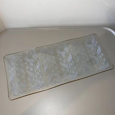 Chance Glass Calypto Pattern Buffet Cocktail Sandwich Tray - Michael Harris 1959 • £12.99