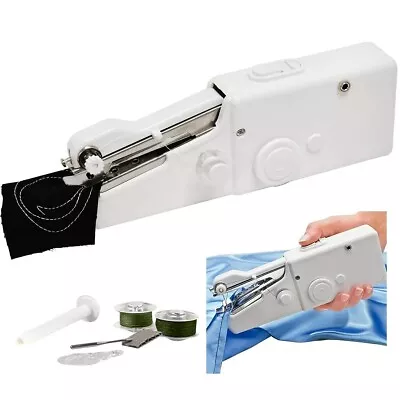 Mini Handheld Cordless Sewing Machine Hand Held Thread Stitch Clothes Portable • £3.99