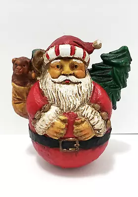 Roly Poly Santa Figurine Hand Painted Detailed 5 3/4  Tall MidWest Importers • $12