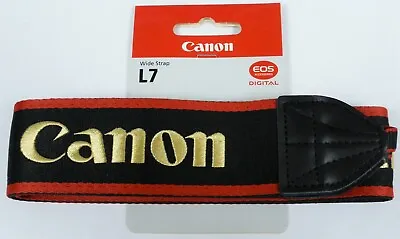 Canon L7 Neck Strap Red/Black/Gold For Canon SLR & DSLR Cameras - New UK Stock • £24.97