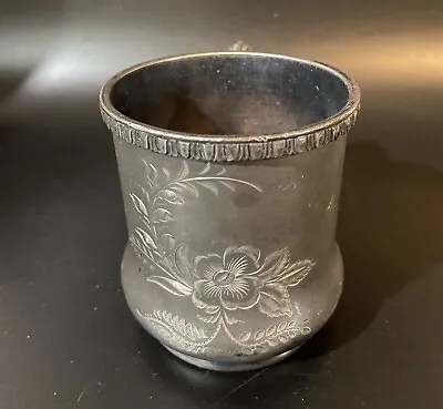 Barbour Silver Co Quadruple Plate Cup Engraved #226 Engraved Floral Design • $14.99