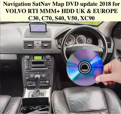 Navigation SatNav Map DVD Update 2018 Compatible With VOLVO RTI MMM+ HDD UK & EU • $25.25