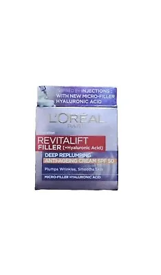 LOreal Revitalift Filler Deep Replumping Anti Ageing DAY Cream SPF50 (50ml) • £15.90