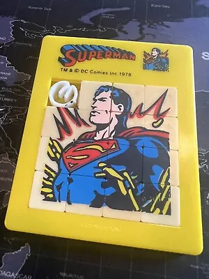 1978 Vintage DC Comics Superman Sliding Puzzle Toy • $26.24