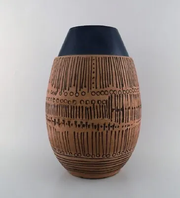 Lisa Larson For Gustavsberg. Huge Granada Ceramic Vase In Modernist Design • $1000