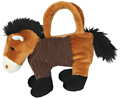 Child's Cuddly Pony Handbag Plush Fabric Soft Toy • £12.95