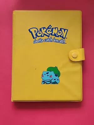 Vintage Pokemon 30 Page Fits 120 Cards Pocket Binder Folder Yellow Bulbasaur • $40