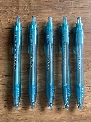 Q Connect 100% Recycled Ballpoint PensRetractable 0.7mm Blue (5 PENS ) KF15001 • £4.75