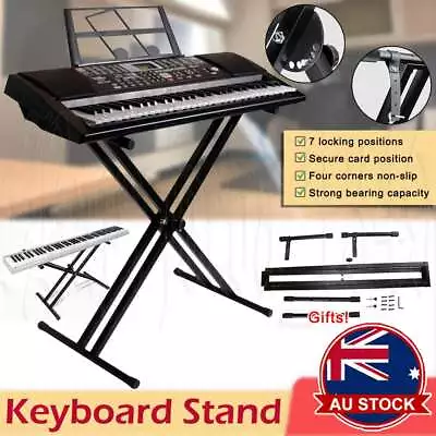 Keyboard Piano Stand Adjustable X Style Braced Folding Heavy Duty Large Stage • $31.95