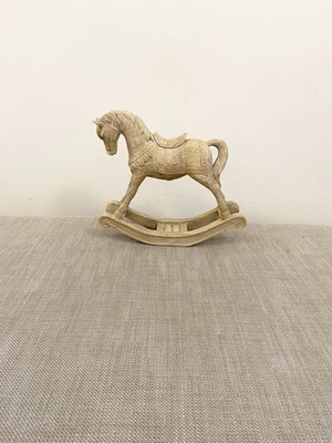 £18.80 • Buy Next Rustic Rocking Horse Ornament Sculpture Wood Effect Finish Home Decor Art