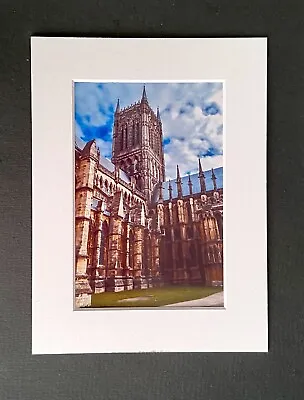 160305P - Lincoln Cathedral (Corner View) - Photographic Print With White Mount • £9