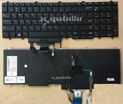 For DELL Precision M3510 M7510 M7710 Backlit Keyboard US Pointer Black No Frame • $33.76