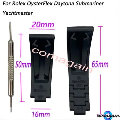 20mm Watch Band Strap Rubber For Rolex OysterFlex Daytona Submariner Yachtmaster • $19.50