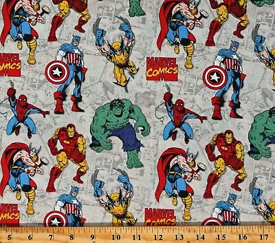 Cotton Marvel Comics Superheroes Iron Man Fabric Print By The Yard D602.75 • $11.95