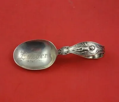 Nursery Rhyme By Reed And Barton Sterling Silver Baby Spoon Bent Handle W/Cherub • $79