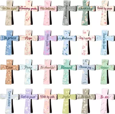 48 Pcs Magnetic Bookmarks Religious Floral Marble Christian Cross Multicolor  • $18.95
