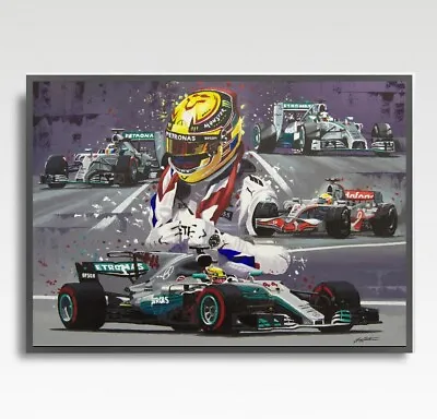 LEWIS HAMILTON  F1 Print From Painting By Greg Tillett Poster Formula 1 Wall Art • £19.99