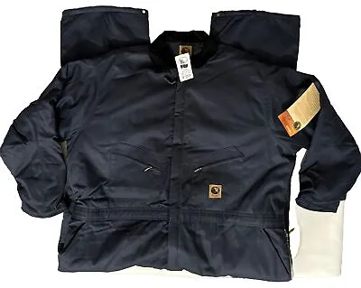 NEW W/tags BERNE 1417 Navy Mens 4XL 60 -62 QUILTED INSULATED COVERALLS Corduroy • $98